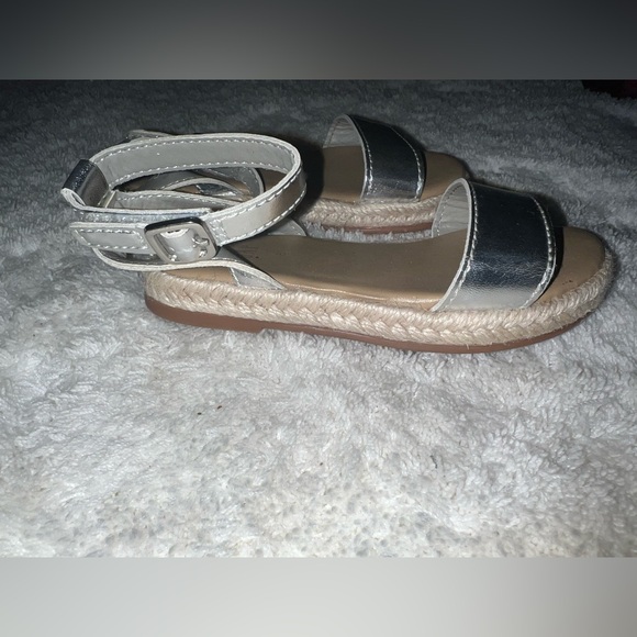 GAP Kids Metallic Silver Espadrilles Sandal - Picture 3 of 4
